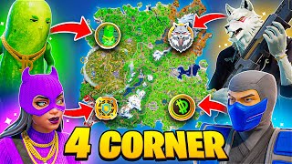 The 4 CORNER *HEIST* Challenge in Fortnite!