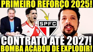 PLANTÃO BOMBA URGENTE! 1º REFORÇO DE 2025! SPFC ASSINA CONTRATO ATÉ 2027! CASARES SOLTA A BOMBA!