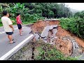 Landslide causes collapse of portion of Tuaran road