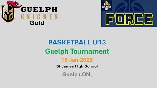 18-Jan-2025| U13 | Burlington Force vs Guelph Knights Gold