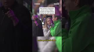 Greta Thunberg interrupted while speaking at a climate protest