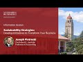 Information session on Stanford Graduate School of Business’s Sustainability Strategies program