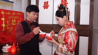 广东一姑娘，和新郎恋爱3年今天终于结婚了，换上礼服端庄秀丽