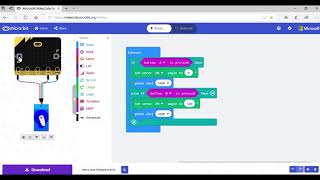 User-initiated Events Program using MakeCode