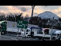 運転席からの車窓 mt.fuji in oyama 小山町の富士山 足柄sa 新東名高速道路下り 2024.12.25