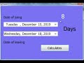 VB.net: get total days between two dates