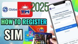 Paano mag REGISTER ng GLOBE at TM sim card 2025 | How to register TM and Globe Sim