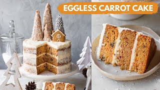 EGGLESS CARROT CAKE | CHRISTMAS SPECIAL RECIPE | EASY EGGLESS CARROT WALNUT CAKE RECIPE