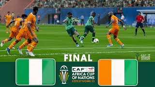 🔴NIGERIA vs COTE D'IVOIRE LIVE 11 February 2024 ⚽ FINAL AFRICA CUP of NATIONS 2023 Football Gameplay