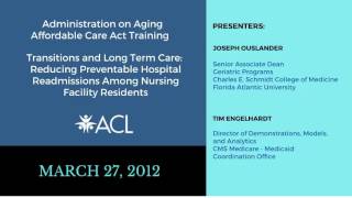 /ACA Training Reducing Preventable Hospital Readmissions Among Nursing Facility Residents