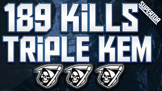 189 KILLS w/ TRIPLE KEM Strike! (Call of Duty Ghost: Gameplay/Commentary)