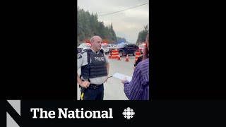 Protesters try to bypass wildfire blockade in B.C.'s Shuswap region