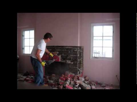 Brick Fireplace Versus Virgin Makita Electric Hammer Operator Brick Fireplace Versus Virgin Makita Electric Hammer Operator
