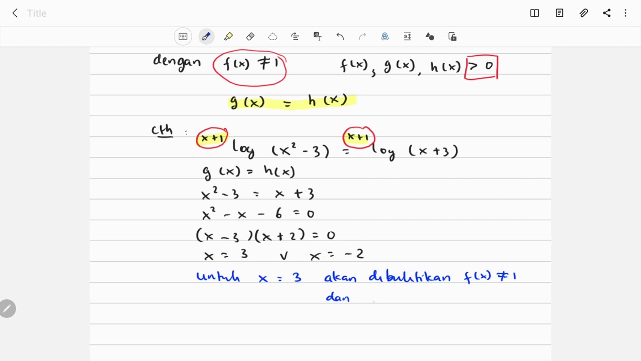 Bentuk-bentuk Persamaan Logaritma - MTK Minat Kelas X - YouTube