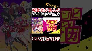 【アイドル】視聴者が選んだ！アイドルアニメ！【知ってる？】#shorts