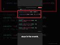 How to Get Days in Any Month using JavaScript | Quick Tip | #javascript #shorts