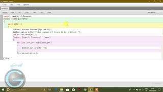 How to do a pattern in Java with BlueJ?