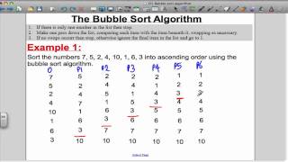 Bubble Sort Algorithm (Decision Maths 1)