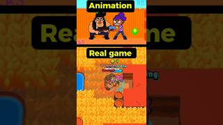 Bull destroyed😆😆shelly in a crazy way!? Animation vs realgame! 🥶😂#brawlstars #supercell #shorts