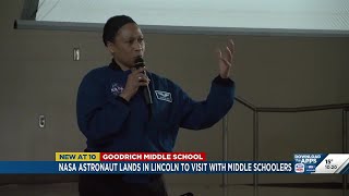 NASA astronaut stops by Goodrich Middle School