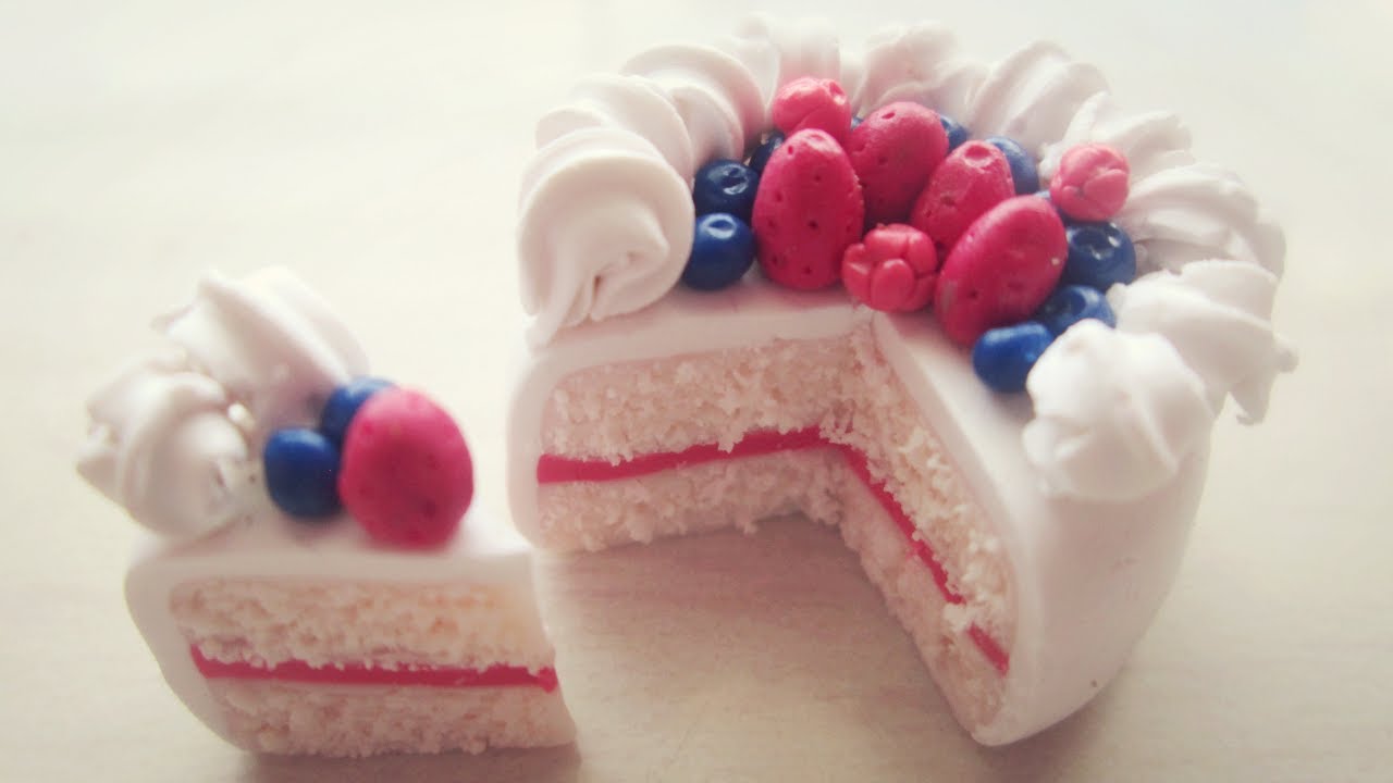 Berry Cake Polymer Clay Tutorial Youtube
