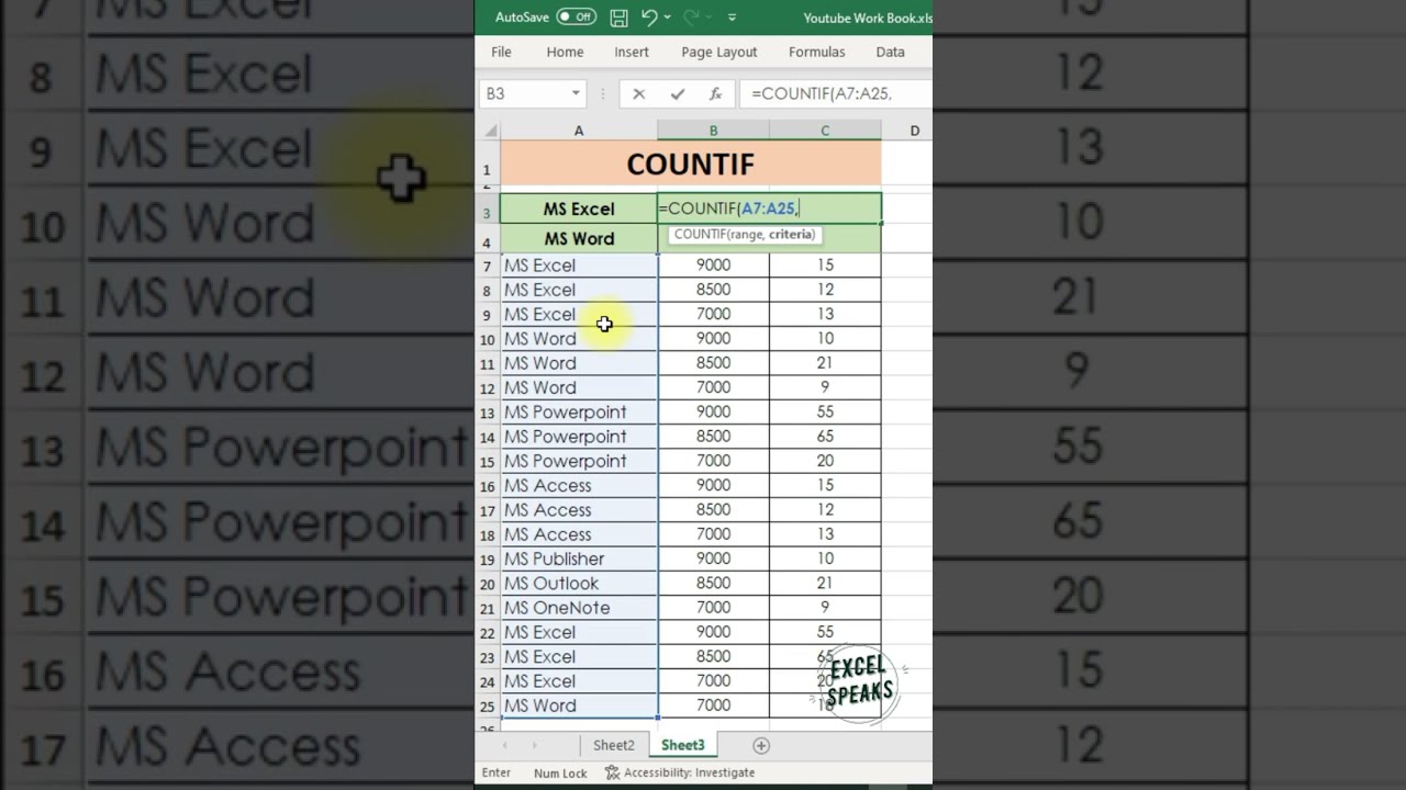 Функция СЧЕТЕСЛИ в Excel — как посчитать определенное значение или слово в Excel на урду/хинди