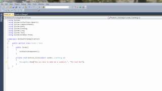 C# Tutorial #3: Events and MessageBoxes!