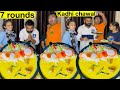 7 Rounds Bottle flip spicy kadhi chawal challenge | bottle flip food challenge