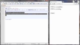 Javascript Tutorial 6 - Concatenation and Type Conversion