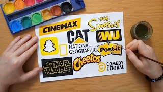 TOP 10 yellow \u0026 black logos - CINEMAX, Cheetos, Snapchat, STAR WARS ... etc