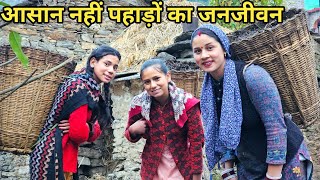 पहाड़ों में रहना है तो ये काम तो करना ही पड़ेगा |Preeti Rana |Pahadi lifestyle vlog |Triyuginarayan