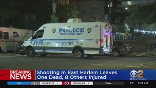 1 dead, 8 wounded in East Harlem shooting