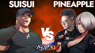 KOFXV 🔥 SuiSui (Ralf, Clark, O.Yashiro) vs PINEAPPLE (Shun'ei, Angel, Goenitz) -  Best Fights KOF15