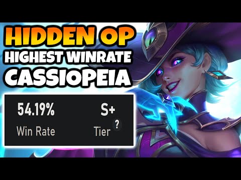 CASSIOPEIA is HIDDEN BROKEN. Highest winrate in the middle, but also VERY low playrate