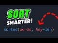 Don’t Just Sort in Python – Sort Smarter! 🔥 key=len & Lambda Tips