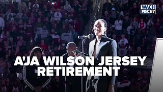 A'ja Wilson's full jersey retirement ceremony