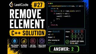 LeetCode #27 Remove Element | C++ Coding Interview Question Explained