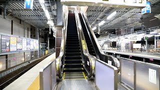 【三菱製】神戸電鉄鈴蘭台駅ホーム　昇りエスカレーター