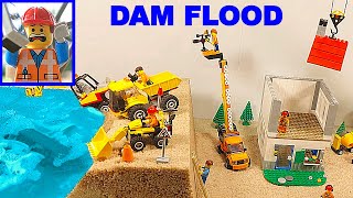 LEGO Dam Breach Flood Disaster - BIG Construction Site - House Build - ep 38