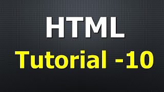 HTML Tutorial - HTML Creating Table, Border, Colspan, Rowspan, Background image