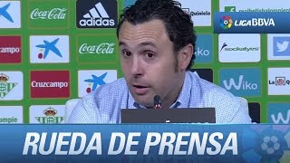 Rueda de prensa de Sergio González tras el Real Betis (1-3) RCD Espanyol