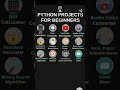 Top 12 python projects for beginners #python #coding #shorts + tech