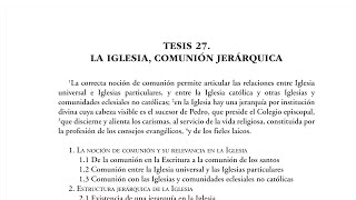 Tesis 27: La Iglesia, comunión jerárquica