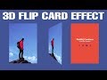 3D Flip Card Effect On Hover Using Only HTML CSS | Flip Card Design HTML CSS Tutorial