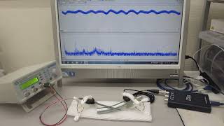 メガヘルツの超音波発振による、表面検査実験（超音波システム研究所）