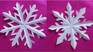 paper snowflakes #How to make easy paper snowflakes #Christmas decoration ideas ❄️