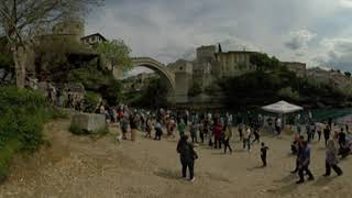 Excursion from NEUM: Mostar, the bridge with jumpers, 4K,  360° movie