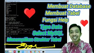 Membuat Database dan Tabel dengan SQL Mengunakan CMD