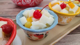 Almond Jelly with Fruit Cocktail | Easiest Dessert to Make