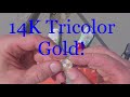 Metal Detecting on the Beach- 14K TriGold Pendant